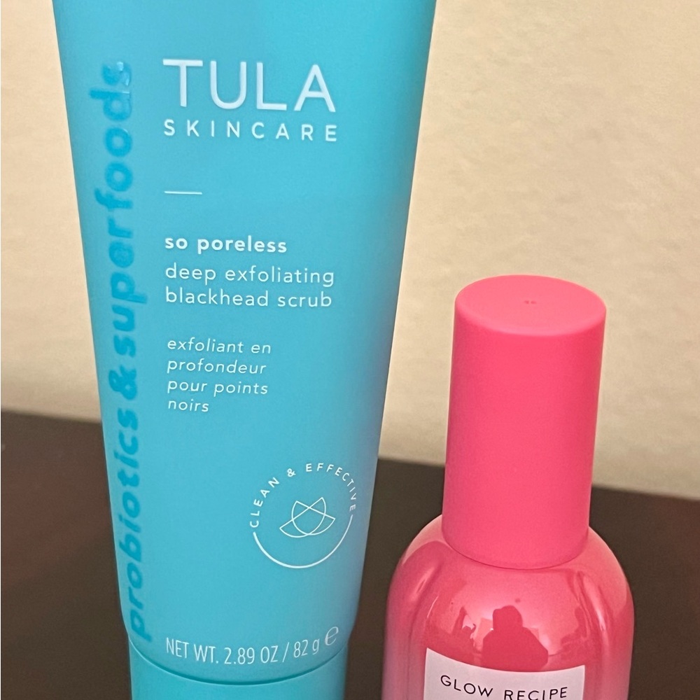 TULA So Poreless Scrub + Glow Recipe Guava Eye Gel Cream • New Bundle